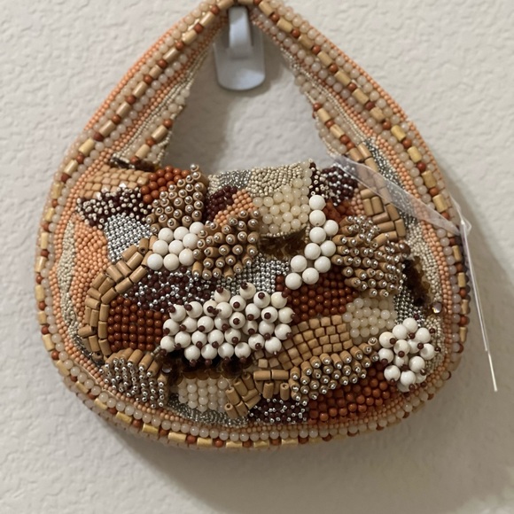 Handmade Beaded Multicolor Hobo Bag - Picture 6 of 11